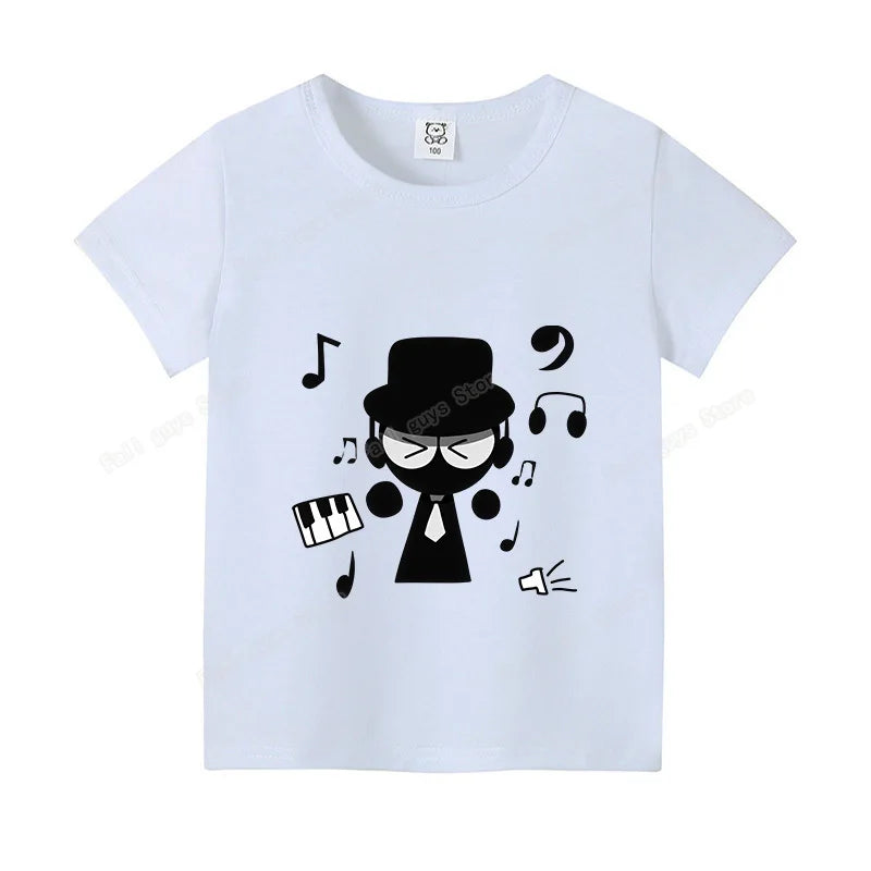 Sprunkis T-shirts Cartoon Oren Wenda Outdoor Clothes Short Sleeve Summer Cute Base Top Funny Birthday Gift