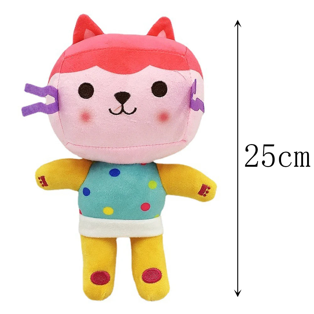 New Gabbys doll house Plush Toy Mercat Cartoon Stuffed Animals Smiling Cat Car Cat Hug Gaby Girl Birthday Gift!