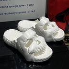 Halloween Personalized Skull Design Women Slippers Summer Outdoor Fun Slide Thick Sole Platform Beach Non-Slip Women Sandal