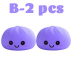 Simulation Dumplin Toy Night Light Soft Dumplings Soft Cute Steamer Birthday Gift Prank Props Colorful Dumping Toy Squishy Gifts