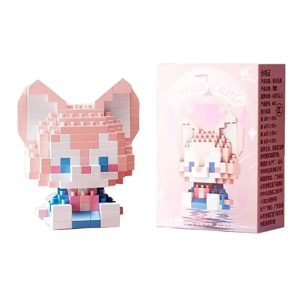 Disney Stitch Building Blocks Anime Kawaii Cartoon mini Action Children's Figures Blocks Bricks Assemble DIY Toys Gift for Kids