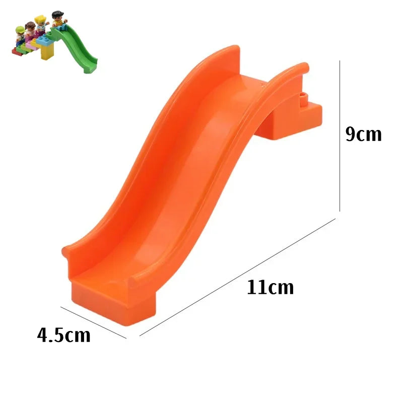 Big Building Blocks Slide Stair Swing Seesaw Ferris Wheel Series Compatible Duploe Large Brick Children Educational Toy Kid Gift