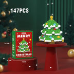 Christmas Building Block Santa Claus Snowman Elk Tree Micro Brick Puzzle Assembly Model Home Decoration Xmas Party Gift Kid Toy