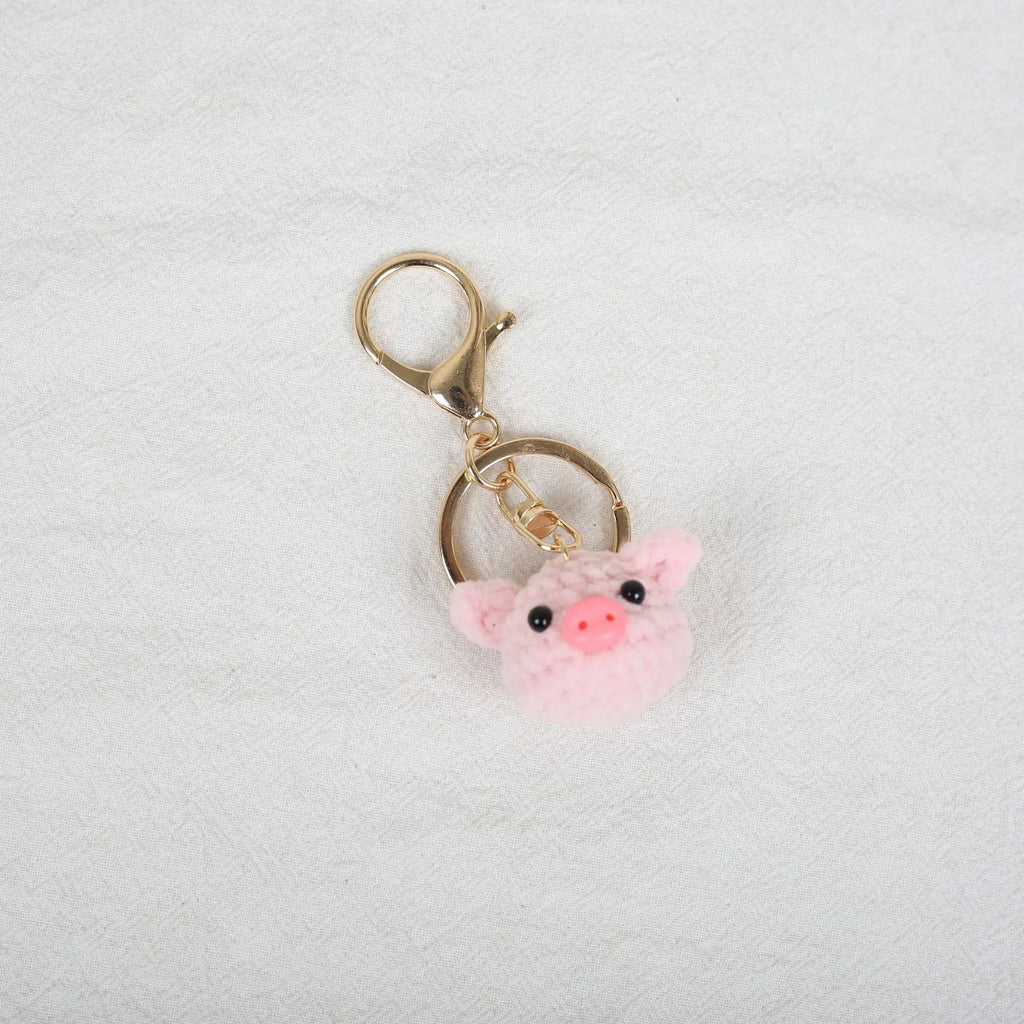 Mini Animal Doll Series Crochet Keychain Knitted Small Rabbit Doll Keyrings Mini Puppy Cute Keychain Wholesale Custom Accessory
