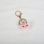 Mini Animal Doll Series Crochet Keychain Knitted Small Rabbit Doll Keyrings Mini Puppy Cute Keychain Wholesale Custom Accessory