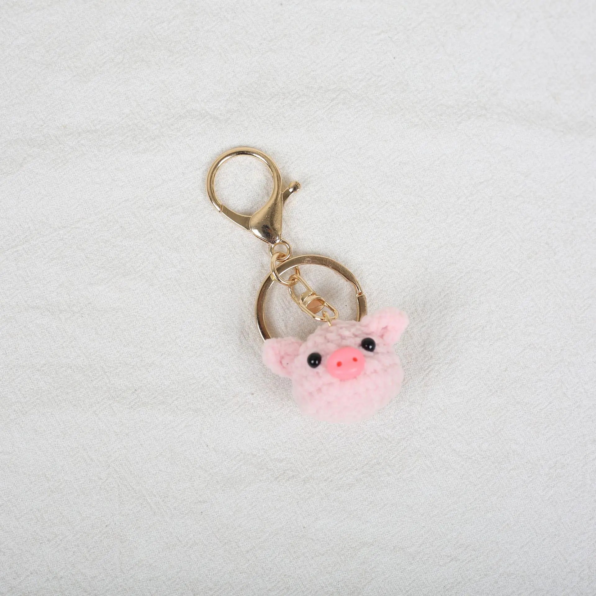 Mini Animal Doll Series Crochet Keychain Knitted Small Rabbit Doll Keyrings Mini Puppy Cute Keychain Wholesale Custom Accessory
