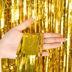 2Meters Party Backdrop Curtains Glitter Gold Tinsel Fringe Foil Curtain Birthday Wedding Decoration Adult Anniversary Decortion