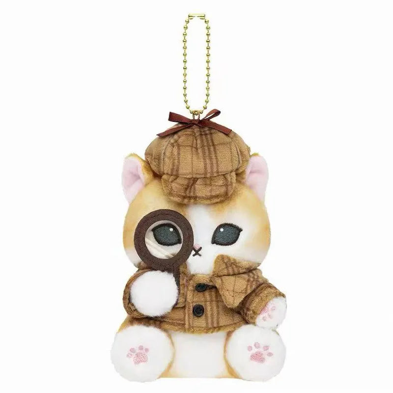 12cm Cattoon Anime Global Travel Styles Mofusand Plush Doll Toys Stuffed Animals Keychain Small Pendant Christmas Birthday Gifts