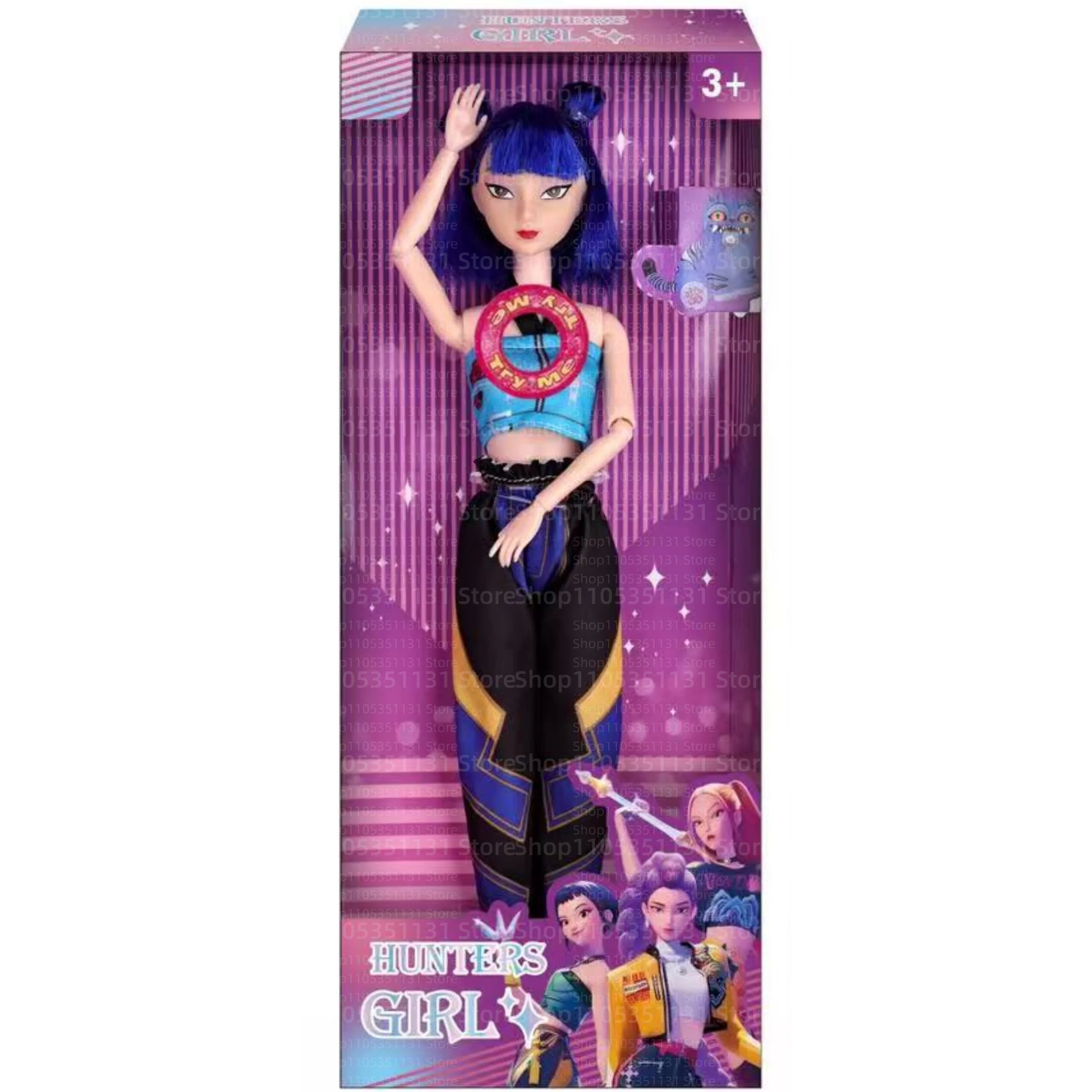 Kpop Rumi Mira Zoey Vinyl Doll Anime Hunters Girl 11 Inch Articulated With Theme Music Cute Toy 3PCS Set Gift for Kids Girl Fans