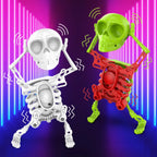 Swinging Skeleton Decor Moving Halloween Ornament Spooky Dancing Bone Figure for Home Office Party Trick Decoration Gift