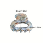 Elegant Sweet Small Oval Hair Claw Clip for Women Secure Grip Hair Accessories Ponytails Cute Hair Clips Sophisticated Style