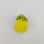 Cute Fruit Series Crochet Keychain Handmaking Knitted Strawberry Keyrings Cute Cherry Keyrings For Bag Pendant Custom Accessory