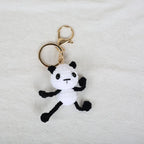 Mini Animal Doll Series Crochet Keychain Knitted Small Rabbit Doll Keyrings Mini Puppy Cute Keychain Wholesale Custom Accessory