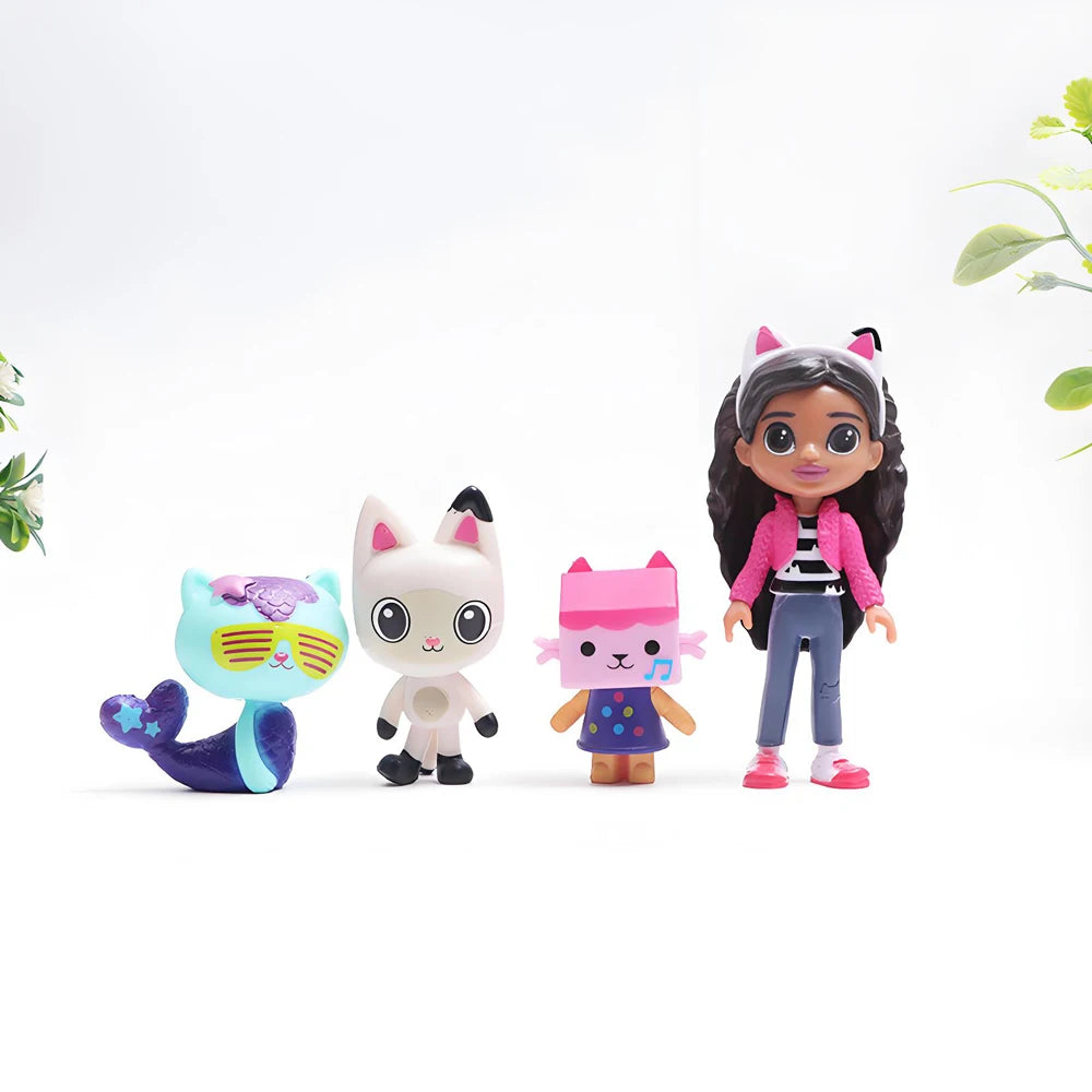 NEW 13pcs Anime Figure Gab Toy Smiling Cakey Catrat Hug Doll Mercat Cartoon Action Figure Home Decoration Xmas Birthday Gifts