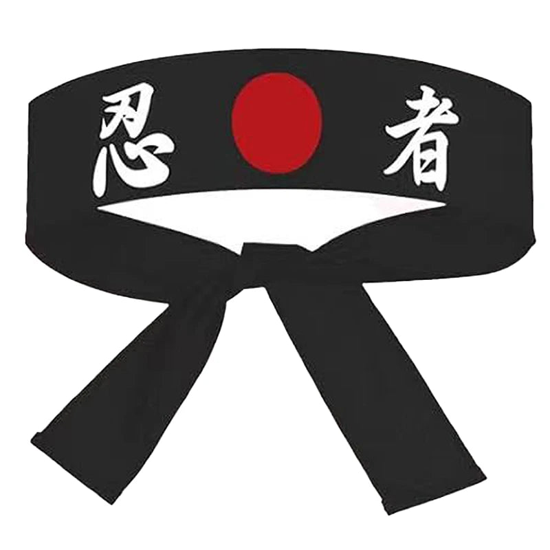 Japanese Headband Hachimaki Headband Sushi Chef Karate Bandana Headbands Headwear Samurai Headband Sports Exercise Wholesale