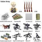 40/set World War II military building blocks National army soldier Character weapon assembly building block Children's toy gifts
