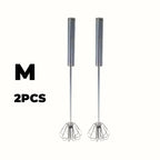 Stainless Steel Egg Beater Durable Semi-Automatic Mixer for Effortless Egg Cream Mixing Stirring and Beating for Kitchen Baking