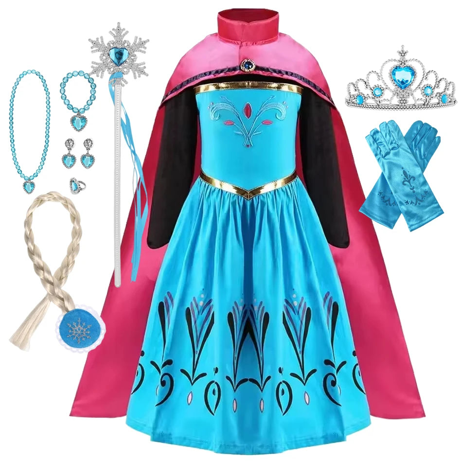 Girl Vestidos Costume Kid Dress Halloween Cosplay Children Birthday Carnival Party Dress Up 2-10 Year