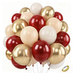 40Pcs White Sand Latex Balloons 10Inch Boho Sand White Metal Chrome Gold Balloons for Birthday Wedding Baby Shower Party Decor