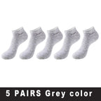 5/10/15 Pairs Men's Bamboo Fiber Socks Short High Quality New Casual Breatheable Anti-Bacterial Man Ankle Socks Men Size 38-45
