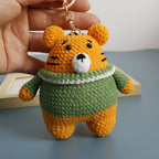 Cartoon Animal Doll Series Handmake Crochet Keychain Cute Sheep Doll Keyrings Crochet Puppy Keychains Gifts Custom Accessories