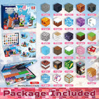 100-300pcs Magnetic Tiles Building Blocks Set,My World Figures Bricks, STEM Educational Toys for Kids Ages 3-10,Boys Girls Gifts