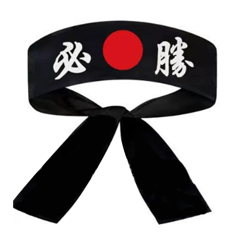 Japanese Headband Hachimaki Headband Sushi Chef Karate Bandana Headbands Headwear Samurai Headband Sports Exercise Wholesale