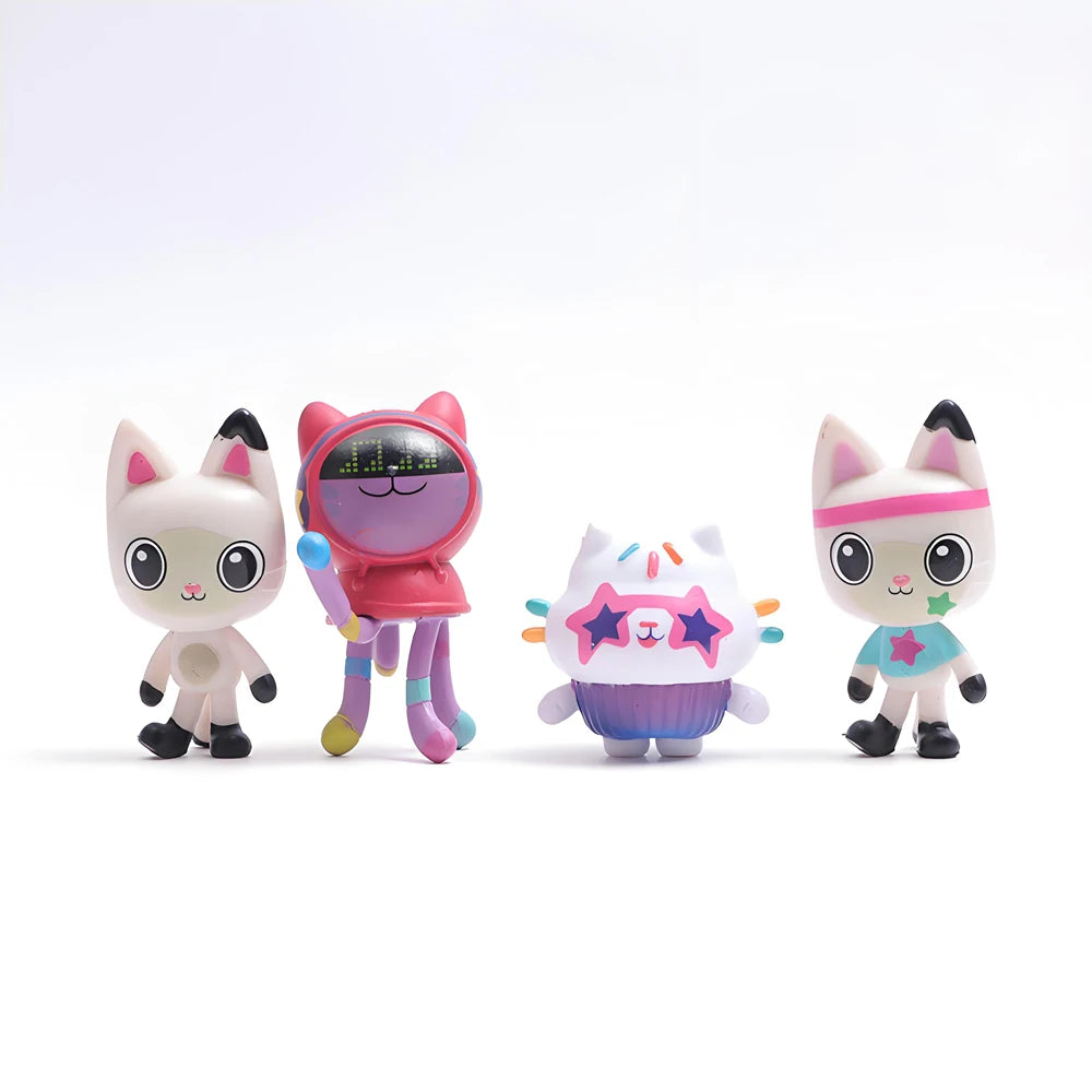 NEW 13pcs Anime Figure Gab Toy Smiling Cakey Catrat Hug Doll Mercat Cartoon Action Figure Home Decoration Xmas Birthday Gifts