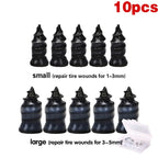 21-10PCS Vacuum Car Tyre Repair Rubber Nail Set Universal Tire Screw Tubeless Repair Tools Accessories Kit for Motorcycle Truck