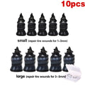21-10PCS Vacuum Car Tyre Repair Rubber Nail Set Universal Tire Screw Tubeless Repair Tools Accessories Kit for Motorcycle Truck