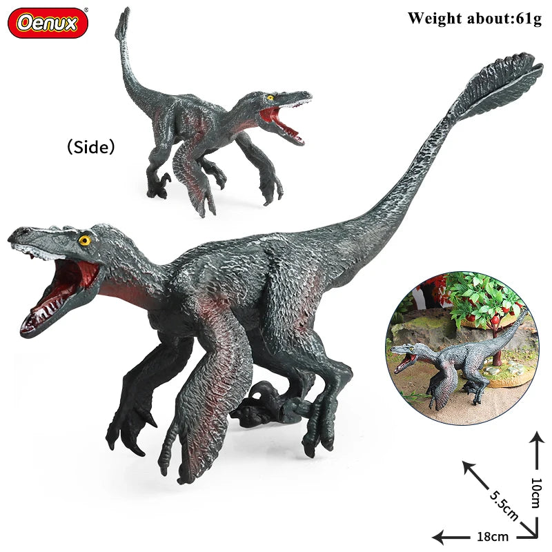 Oenux Jurassic Dinosaurs Indominus Rex Mosasaurus Saichania Dilophosauridae Spinosaurus Model Action Figures Collection Kid Toy