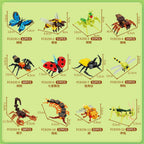 Moc Insect Animal Model Bee Ant Butterfly Cricket Grasshopper Set Building Blocks Diy Children Puzzle Assemble Toys Boy Kid Gift