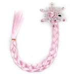 New Frozen Series Elsa Headband For Girls Snow Wig Braid Rhinestones Crown Hairband Birthday Party Princess DIY Hair Accessories