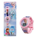 Flash Light Frozen Mickey Kids Watches For Girls Cartoon Snow White Car Children Watch Boys School Student Digitel Clock Gifts