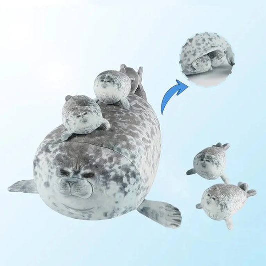 Soft Mother And Son Seal Plush Toy