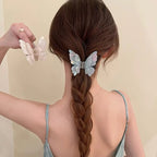 AWAYTR Fairy Butterfly Hair Claw Acetate Crab Hair Clip Sweet Princess Shark Clip for Women Girl Hairpin Hair Accessories