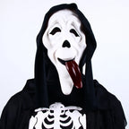 Quality Halloween Movie Scream Horror Face Mask Realistic Creepy Ghost Masks Stick Tongue Out Funny Scary Cosplay Costume  Props