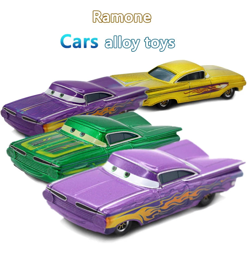 Disney Pixar Cars Ramone Series Colors Golden Green Red Purple 1:55 Alloy Diecast Children's Toy Car Model Gift