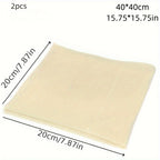 2pcs cotton Steamer Cloth high density curd cloth filter soybean milk cloth filter residue gauze insulation cover Kitchen Tools