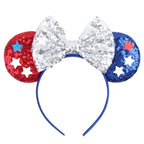2026 Trip Mouse Ears Headband for Girls Women Sequin Castle 5"Bow Hairband Festival Party Cosplay DIY Hair Accessories