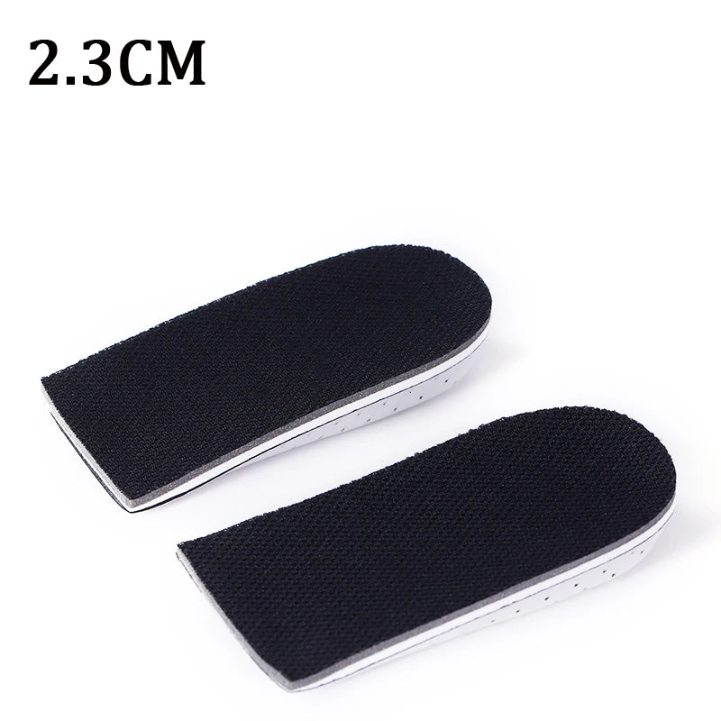 1Pair Height Increase Insoles Unisex Shoes Insole Height Lift Adjustable Cut Shoe Heel Insert Taller Support Absorbant Foot Pads