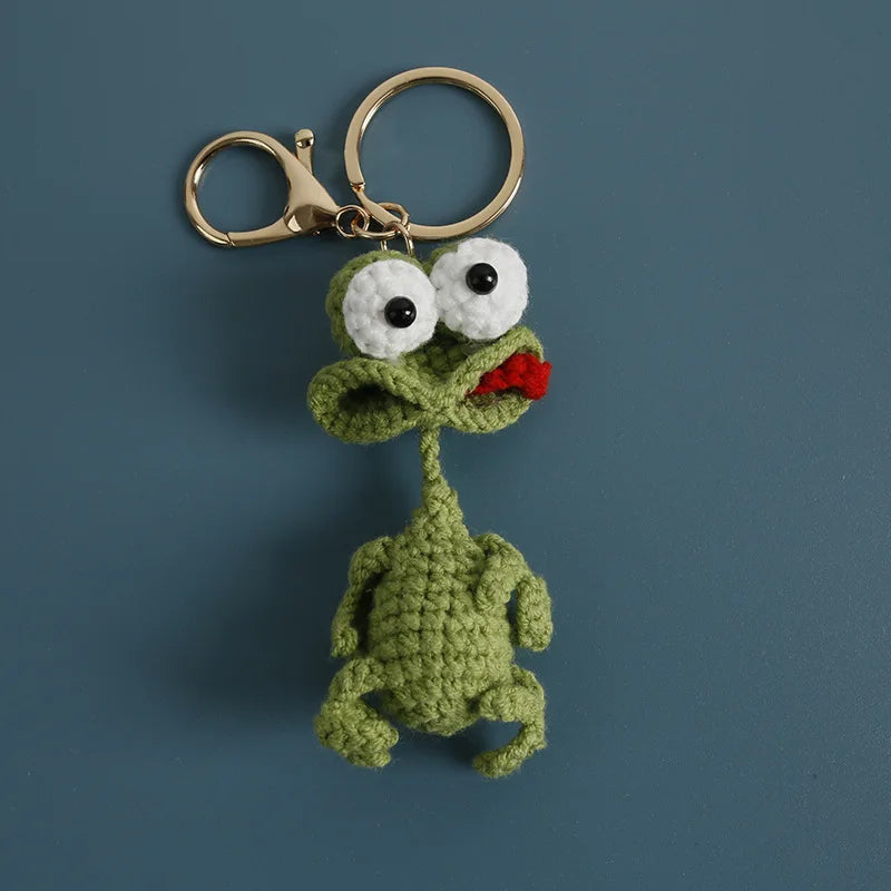 Cute Parrot Series Handmake Crochet Keychain Creative Small Bird Doll Keyring Gifts Knitted Parrot Keychain Custom Accessories