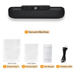 HOMEFISH Household Vacuum Sealing Machine Small Food Preservation Compression Packaging Plastic Sealing Machine for Kitchen Use