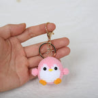 Mini Penguin Series Crochet Keychain For Car Keys Pendant Cartoon Animal Doll Keyrings Knitted Penguin Keychain Custom Accessory