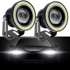 Car COB Auto DRL Led 12V HeadLamps Angel Eyes Fog Lamp Waterproof Headlights Daytime Running DayLight Turn Signal Trunk Led