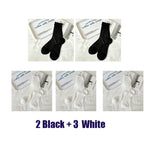 5 Pairs/Lot Women Hollow Mesh Tube Socks Ear Fungus Edge Socks Ins Trendy Spring Summer Loose Mouth Thin Style Girls Pile Socks