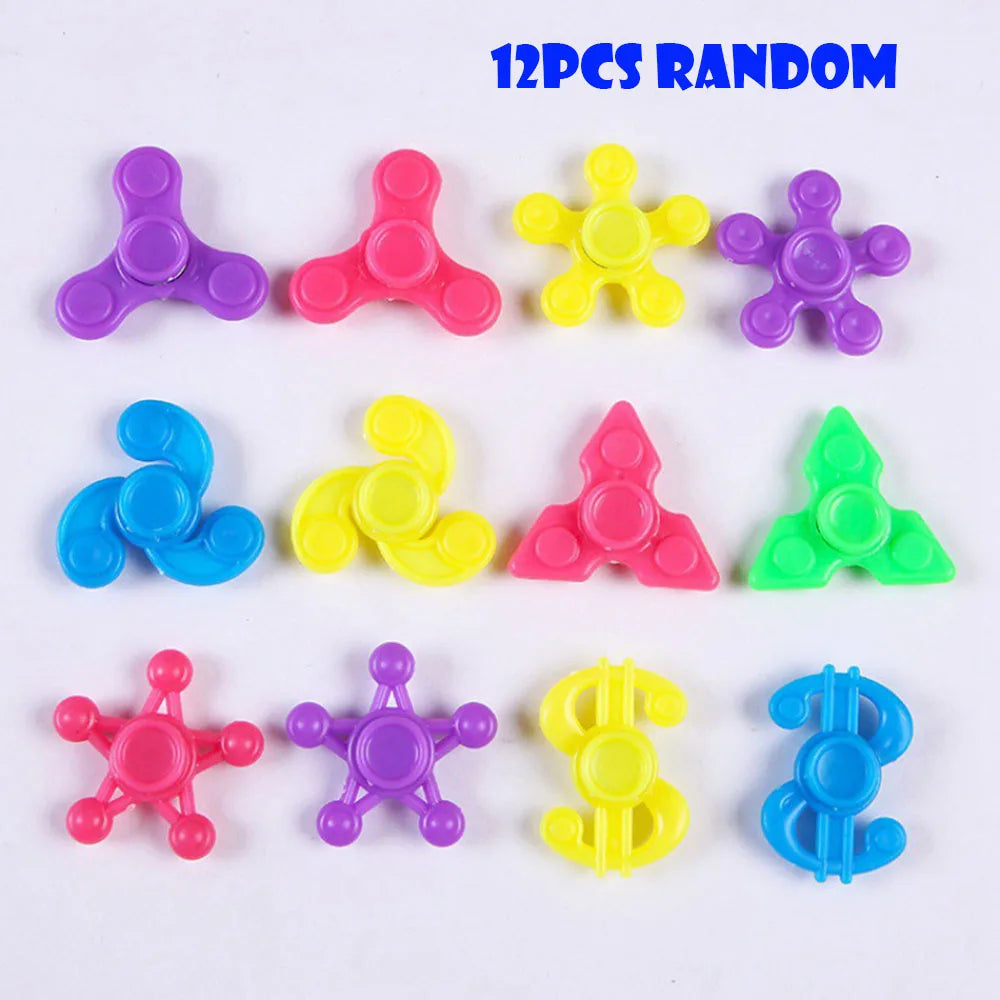 12/24PCS for Kids Boys Girls Random Mini Finger Gyro Toys Fidget Spinners Sensory Stress Toys Hand Spinner Party Favors Gifts