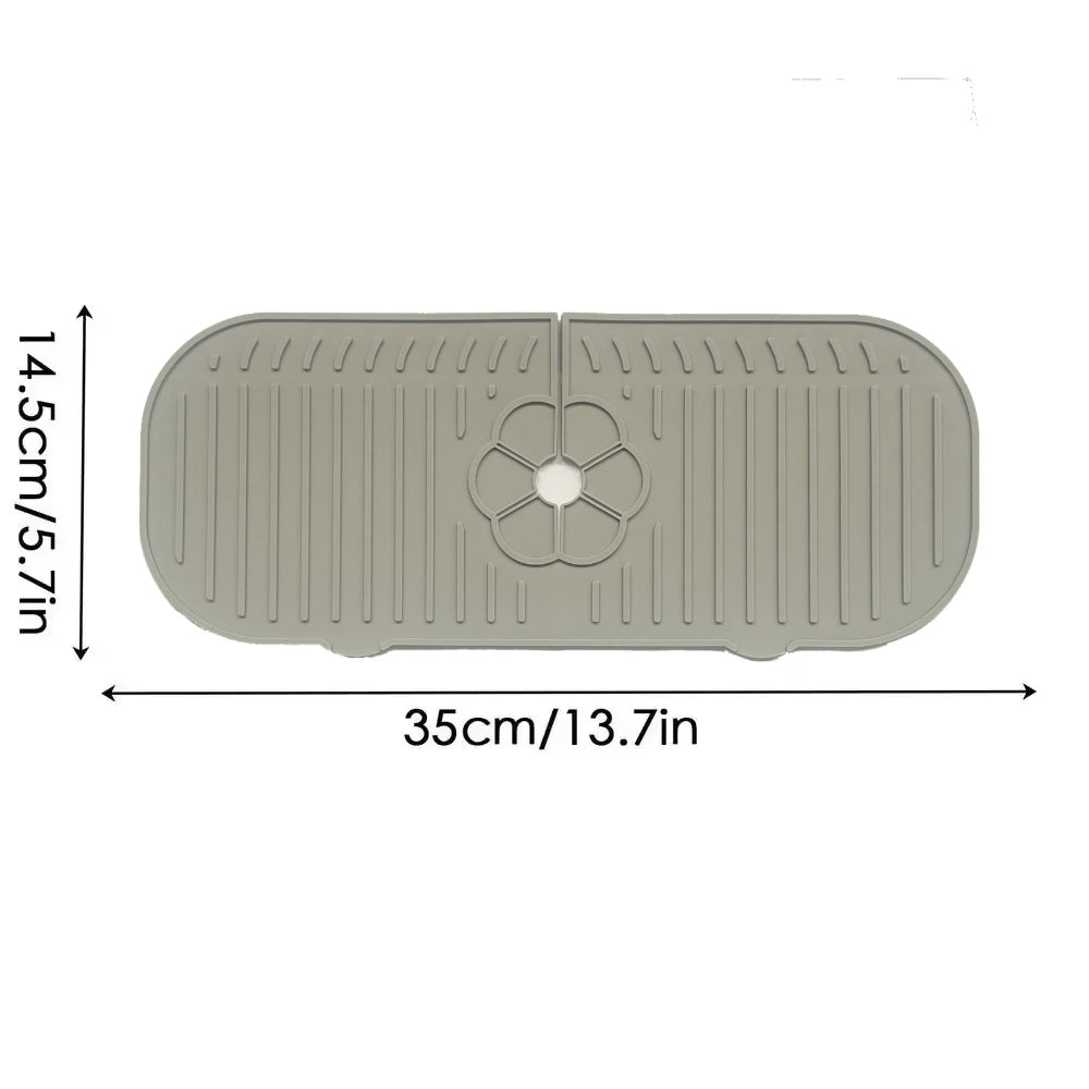 Kitchen Faucet Splash Pad Silicone Sink Faucet Splash Guard Mat Sponge Drain Pad Countertop Protector for Kitchen Bath Gadgets