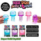 Trending Nee Doh Jellyfish & Cube Squish Toy, Soft Jelly Squeeze Stress Relief Fidget Toy, Sensory NeeDoh for Kids & Adults