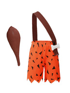 Halloween Caveman Dress For Girls Boys Clothes Off Shoulder Dog Bones Dresses Historical Stone Age Party Kids Halloween Costume